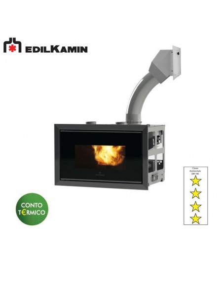Edilkamin Pellkamin2 12 Configurazione C, Camino a Pellet  Kw 12  Canalizzabile + Comando
