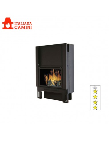 ITALIANA CAMINI  IC TEKNO 1 KW 15.2 CAMINO A LEGNA  FOCOLARE IN GHISA KW 10.4 VENTILAZIONE FORZATA VETRO FRONTALE