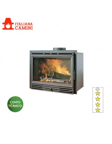 ITALIANA CAMINI KUBICALOR ECOSTAR KW 9.6 INSERTI CAMINO A LEGNA  FOCOLARE IN GHISA KW 10.4 VENTILAZIONE FORZATA