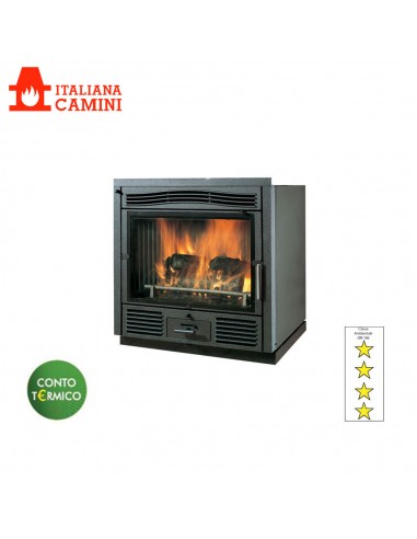 ITALIANA CAMINI KUBICALOR PIANA KW 9.6 INSERTI CAMINO A LEGNA  FOCOLARE IN GHISA KW 10.4 VENTILAZIONE FORZATA