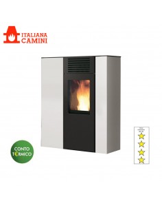 ITALIANA CAMINI ALINA BIANCA KW 8,2  STUFA A PELLET...