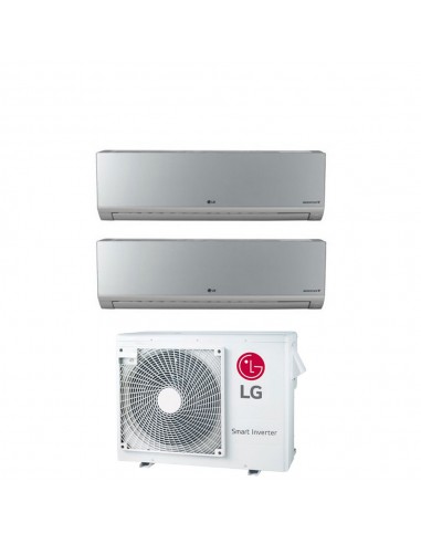 Lg Conditioner Conditioner Artcool Mirror Silver, Dual Split Mu2r15 Inverter Wi-Fi 9 + 9 A ++ / A + 9000 + 9000 with gas R-32