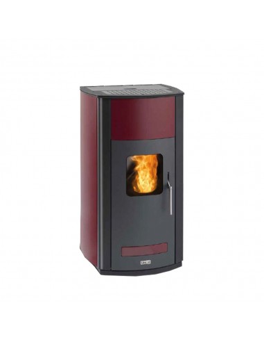 Unical T.it AQ 34 Termostufe  a pellet ad aria in acciaio Kw 34 bordeaux