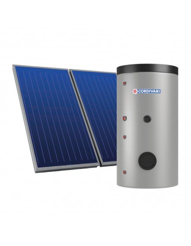 Cordivari Bolly 2 XL Sistema Solare Termico Circolazione Forzata Accumulo Lt 200 Collettore 2x2.5  Vt-Tetto A Falda