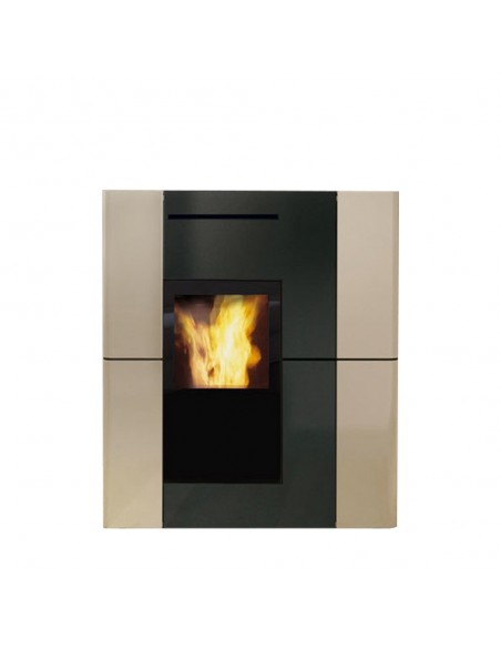 EDILKAMIN BLADE H EKLEANER KW 18,7 IDROSTUFA A PELLET CERAMICA/BORDEAUXFOCOLARE ACCIAIO, SISTEMA LEONARDO KIT R SENZA A.C.S. A++