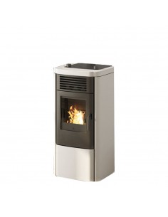 EDILKAMIN KLIK KW 8,3 STUFA A PELLET ACCIAIO/BIANCO OPACO...