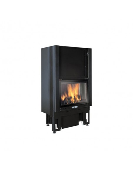 Edilkamin Forte Up 2 Camino a Legna, Ventilazione Forzata, Focolare in Ghisa, Kw 15.2 Portellone a scomparsa