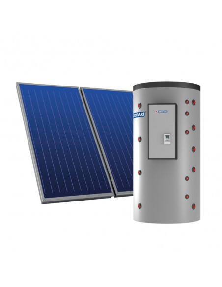 Cordivari Sistema Solare Termico Circolazione Forzata Con Termoaccumulatore 600 Lt Puffermas 2 Cts - N° 4 Collettori