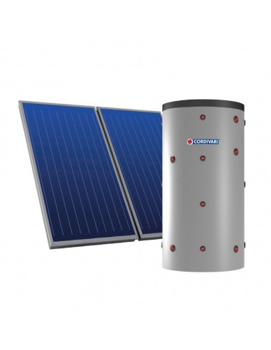 Cordivari Sistema Solare Termico Circolazione Forzata con Termoaccumulatore 200 Lt Eco-Combi 2 Domus e N°2 Collettori