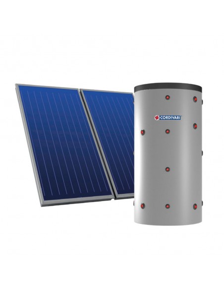Cordivari Sistema Solare Termico Circolazione Forzata Con Termoaccumulatore Eco Combi 2 500 Lt Eco-Combi 2- Collettore Vt-Tetto