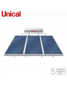 Unical Trisun 300  Kit a Circolazione Naturale Collettore Solare n.3 2.4 Mq Bollitore 300 Lt  Kit Telaio Per Superfici Inclinate