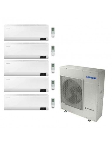 Climatizzatore Condizionatore Samsung CEBU R32 Wifi Penta Split Inverter 7000 + 7000 + 9000 + 9000 + 12000 BTU con U.E. AJ100TXJ