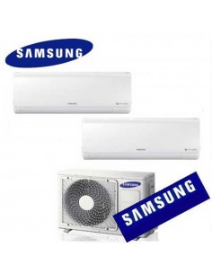 SAMSUNG CLIMATIZZATORE CONDIZIONATORE DUAL SPLIT AJ050M 7000+12000 NEW STYLE GAS R410 A+++/A++