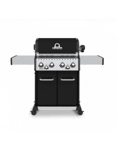 Broil King Baron Led 490 NERO Barbecue a Gas Linea Dual Tube Thermacast