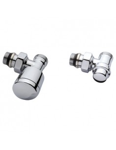 Kit Termostatica  Valvola e Detentore Cromo 1/2" x 24-19