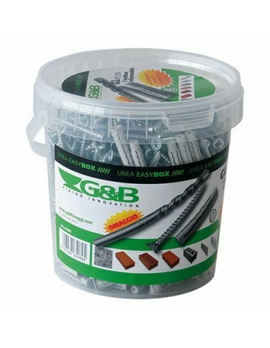 G&B Tasselli Diametro 6 x 30 GL Nylon Con Vite TPS In Secchiello Easy Box Conf. 300 Pz.