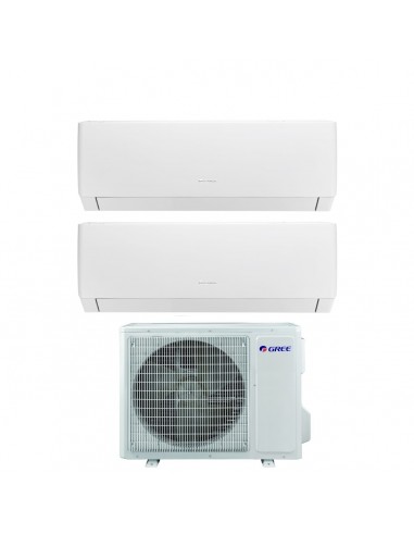 Gree Climatizzatore Condizionatore Dual Split Pular 9000 + 9000 Wi-fi Integrato Classe A++/A+ R32 GWHD(18)NK6OO