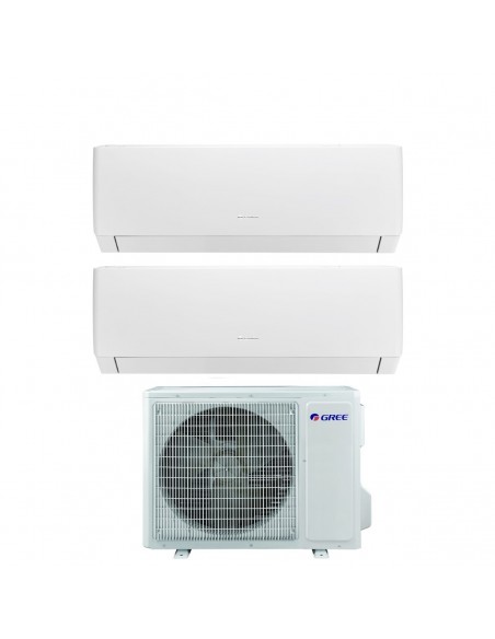 Gree Climatizzatore Condizionatore Dual Split Pular 12000 + 12000 Wi-fi Integrato Classe A++/A+ R32 GWHD18NK6OO