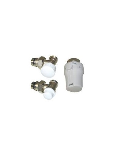 IVR 569 Valvola Termostatizabile+Detentore+Testa 3/8"att 1/2"Con Comando Manuale .