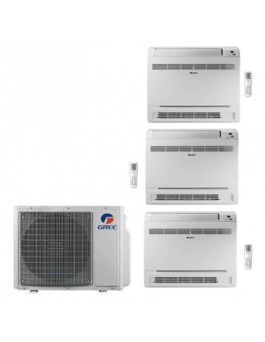 Gree Climatizzatore Condizionatore Triasplit Pavimento Console 9+9+9 R32 GWHD21NK600 Wi-Fi Integrato A++