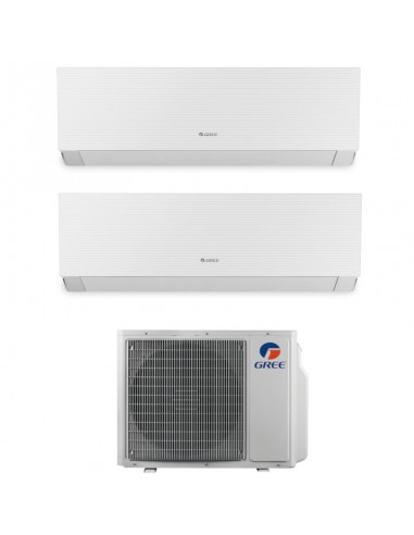 Gree Climatizzatore Condizionatore Clivia Dual Split 9000+9000 Btu Classe A++ A+ R32 GWHD14NK6OO