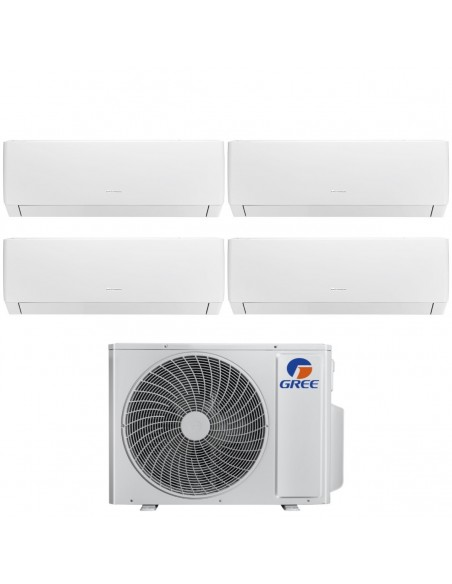 Gree Climatizzatore Condizionatore Pular Quadri Split 9+9+9+9 Btu Classe A ++/A+ R32 GWHD28NK6OO 8 Kw