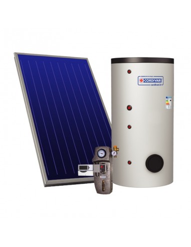 Cordivari Sistema Solare Termico EcoBasic Da 200 Lt A Circolazione Forzata N. 1 Collettore 1x2,5 Mq  T. Falda