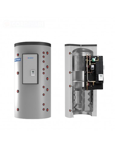 CORDIVARI  PUFFERMAS 3 CTS POWER LT 1000 TERMOACCUMULATORE  ACQUA PER RISCALDAMENTO MODULO MACS 120 KW PRODUZIONE A.C.S.