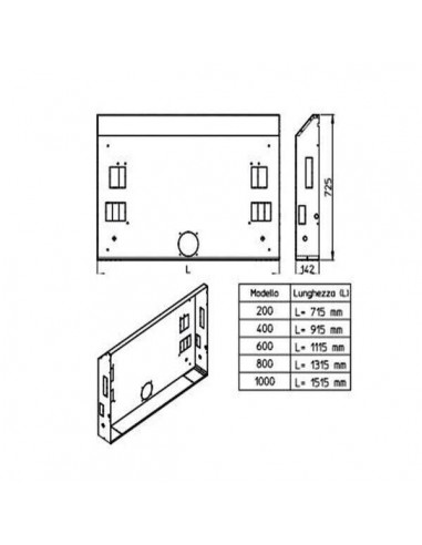 Innova Cassaforma Per Fancoil Da Incasso AirLeaf SLI 1000 RSI 1000