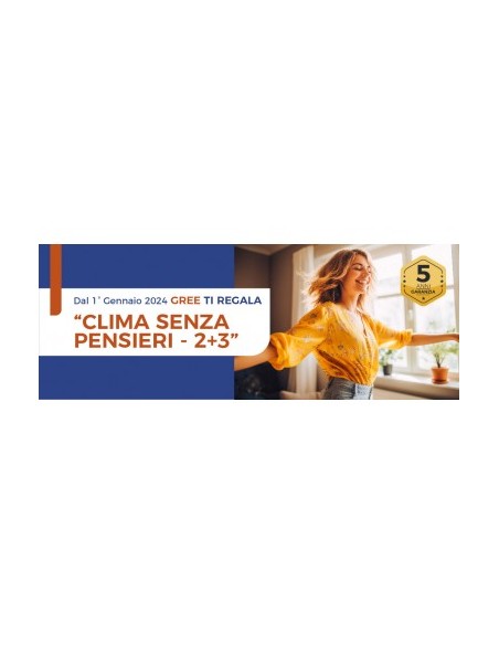 Gree Climatizzatore Condizionatore Pular Trial Split 9+9+9 Btu Classe A++/A+ R32 GWHD21NK6OO 6,1 Kw