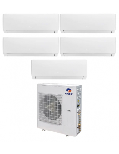 Gree Climatizzatore Condizionatore Pular Penta Split 9+9+9+9+9 Btu Class e A++/++/A+ R32 GWHD42NK6OO 13 Kw