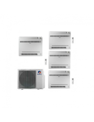 Gree Climatizzatore Condizionatore Quadrisplit Pavimento Console 9+9+9+ 12 R32 GWHD28NK6OO Wi-Fi Integrato A++