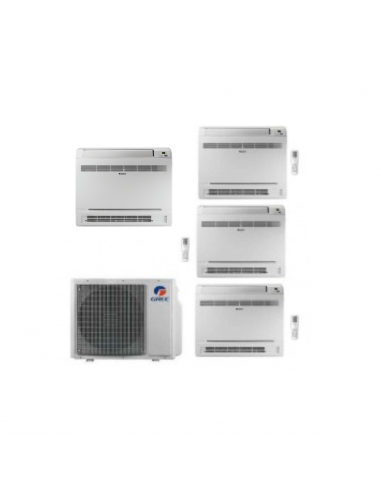 Gree Climatizzatore Condizionatore Quadrisplit Pavimento Console 9+9+9+12 R32 GWHD28NK6OO Wi-Fi Integrato A++