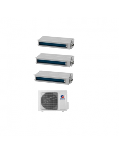 Gree Climatizzatore Condizionatore Canalizzabile Trialsplit 9+9+9 Inverter GWHD24NK6OO A++/A+ R32