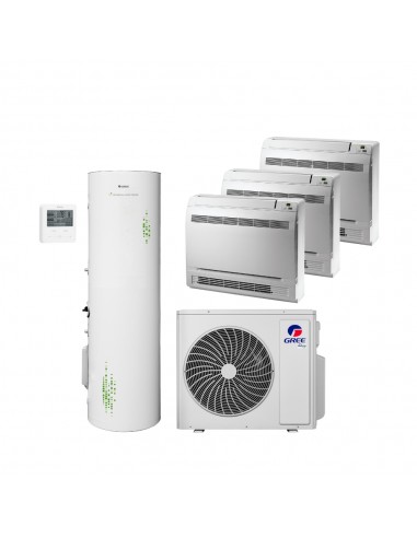 Gree Climatizzatore Trial Console 12000+12000+12000 + Serbatoio da 200 lt per produzione di ACS Wi-Fi