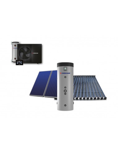 Cordivari Vestalis 7 Kw Con Integrazione Solare Tetto Piano Sottovuoto Puffermas 2 Domus 300 Lt  2x15 tubi