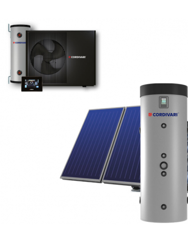 Cordivari Vestalis 16 Kw Con Integrazione Solare Tetto a Falda Con Bolly 2 HY XL 500 Lt 10mq