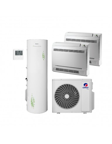Gree Climatizzatore Dual Console 18000+18000 + Serbatoio da 200 lt per produzione di ACS Wi-Fi