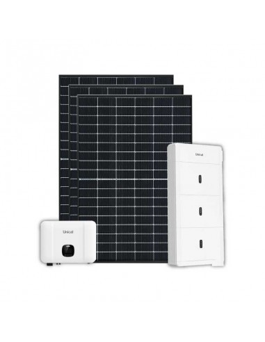 Kit Fotovoltaico Unical Monofase 3180W Con Accumulo Da 5.12 kW Wifi N 7Pannelli