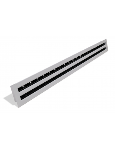 Ecoclima Diffusori Lineare EDFL20 2 Fer L 800 Telaio in Alluminio e Deflettori in  Alluminio Verniciato Nero.