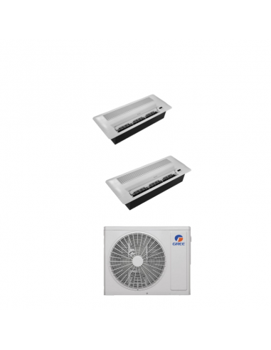 Gree Climatizzatore Condizionatore Cassetta 1 Via Dualsplit 9000+9000 Inverter GWHD18NK6OO A++/A+ R32