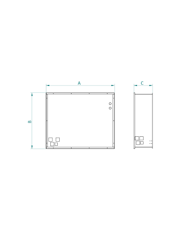 Innova Cassaforma da Incasso Acciaio Zincato 761x621x208 mm DECH 35 Incasso Verticale 790x630x28 mm Mod DECH 35