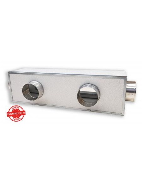 Ecoclima Climabox-P2A Kit Plenum Universali Per Canalizzati 4 Zone Da 150mmm M/F Estensione Flangia Sistemi OPAL.
