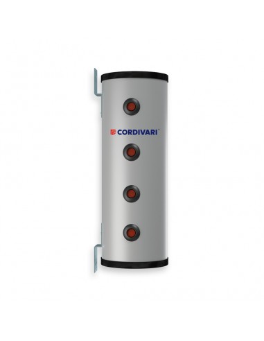 Cordivari UP 6 Connessioni Volano Termico Separatore Idraulico Lt 100 Pensile In Acciaio Al Carbonio Per Pompe Di Calore