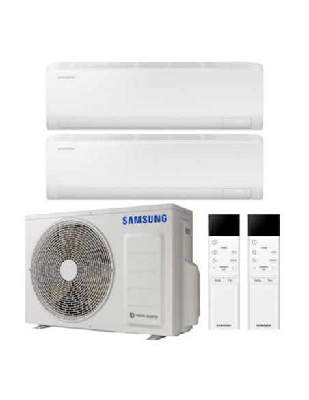 Samsung Climatizzatore Condizionatore Cebu S2 Dual Split Inverter 12000 + 12000 BTU + AJ050TXJ2KG/EU A+++/A++ R32 Wifi