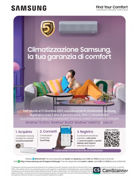 Samsung Climatizzatore Condizionatore Windfree Avant S2 Trial Split Inverter 9000+9000+12000 Btu AJ068TXJ3KG/EU R32 Wifi  A++/A+