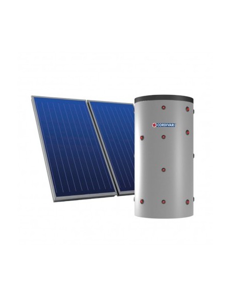 Cordivari Sistema Solare Termico Eco Combi 3 PDC 800 Lt Circolazione Forzata Produzione A.C.S. Rapida n.2 Scambiatori 5x2.5 TF