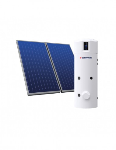 Cordivari Bollyterm Hp2 Net Wifi Sistema Termico Solare a Circolazione Forzata Lt 300 - Collettori n.2 x 2.5  Vt-Tetto Piano