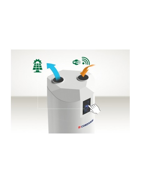 Cordivari Bollyterm Hp1 Net Wifi Sistema Termico Solare a Circolazione Forzata Lt 300 - Collettori n.2 x 2.5  Vt-Tetto Piano