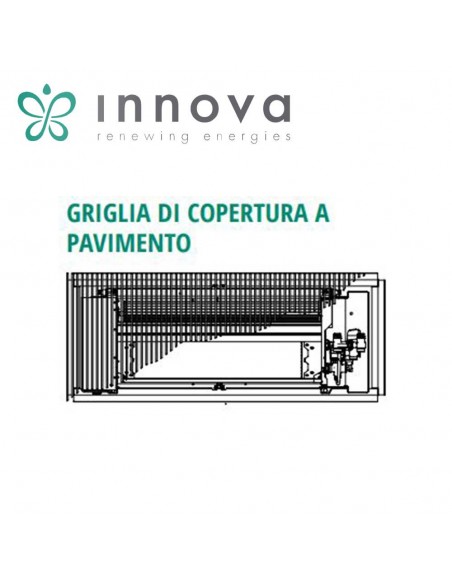 INNOVA GRIGLIA DI COPERTURA A PAVIMENTO CALPESTABILE IN ALLUMINIO CON PROFILO DIRITTO PER SLF 600
